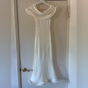 Meshki Molly Off Shoulder Knit Midi Dress - Ivory